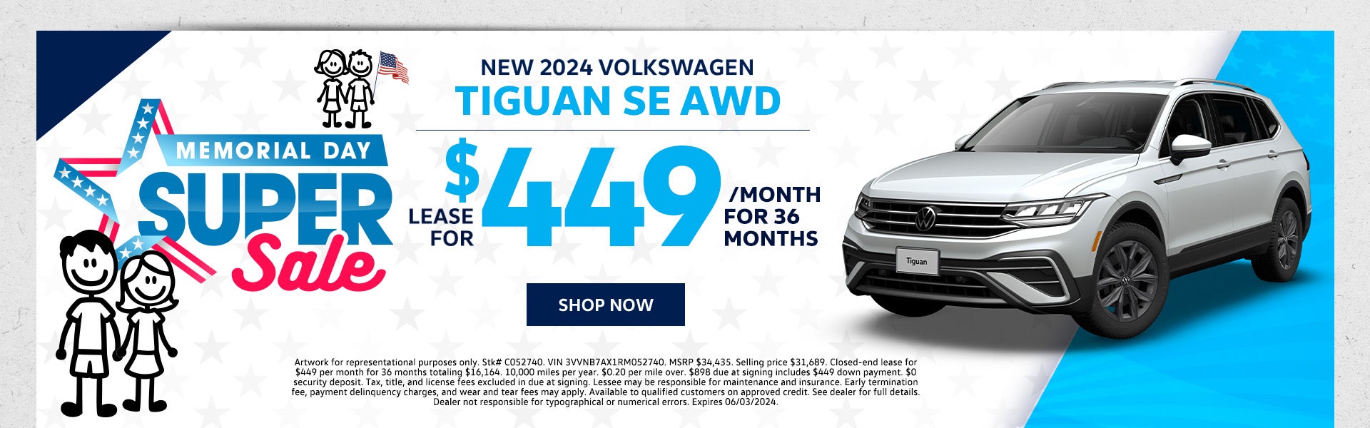 New 2024 VW Tiguan SE AWD