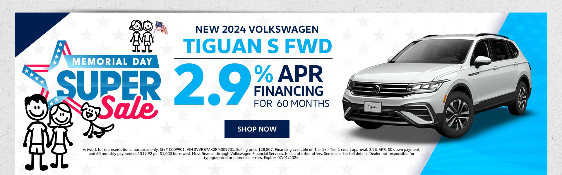 New 2024 VW Tiguan S FWD