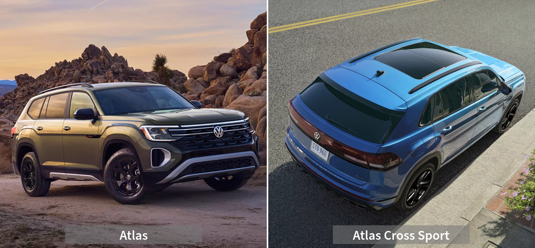 VW SUV Comparison: Atlas vs. Atlas Cross Sport