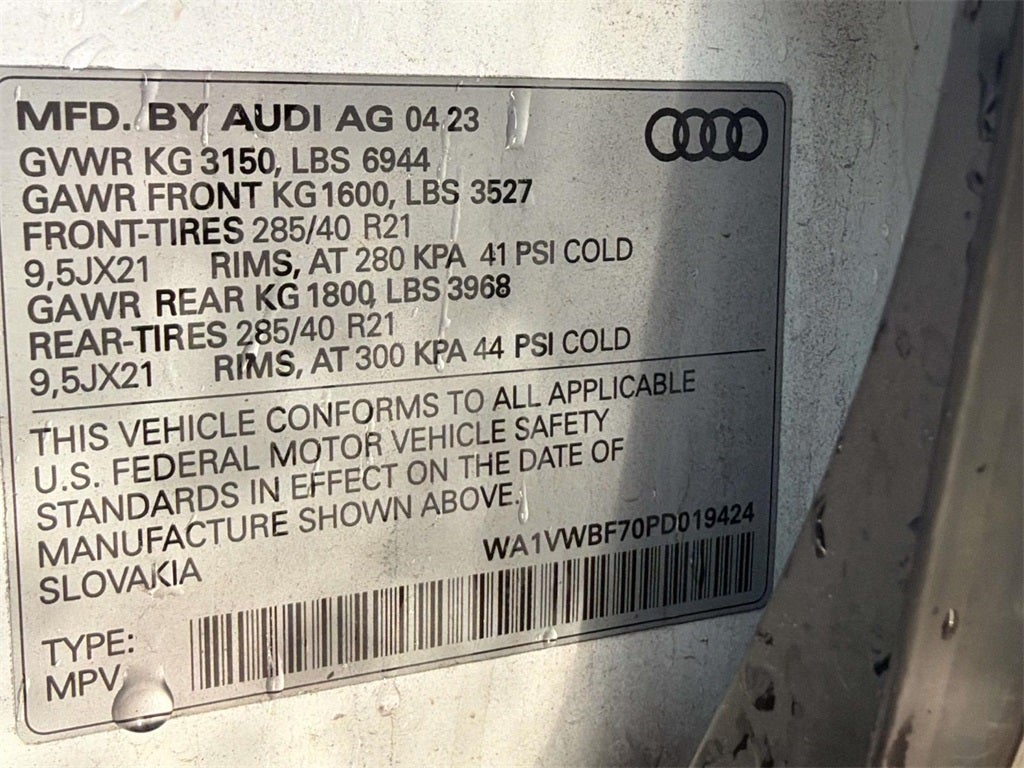 2023 Audi SQ7 Prestige quattro