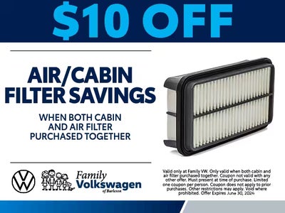 Air/Cabin Filter Savings